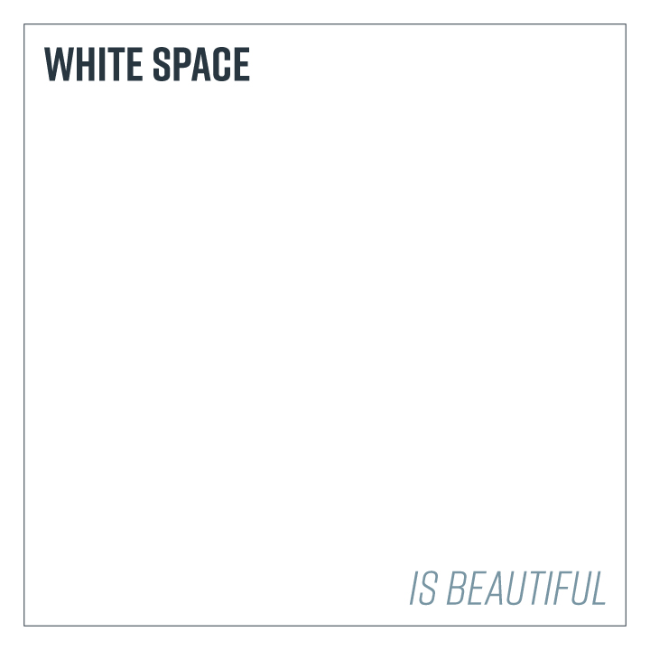 graphic explaining the concept of white space in design