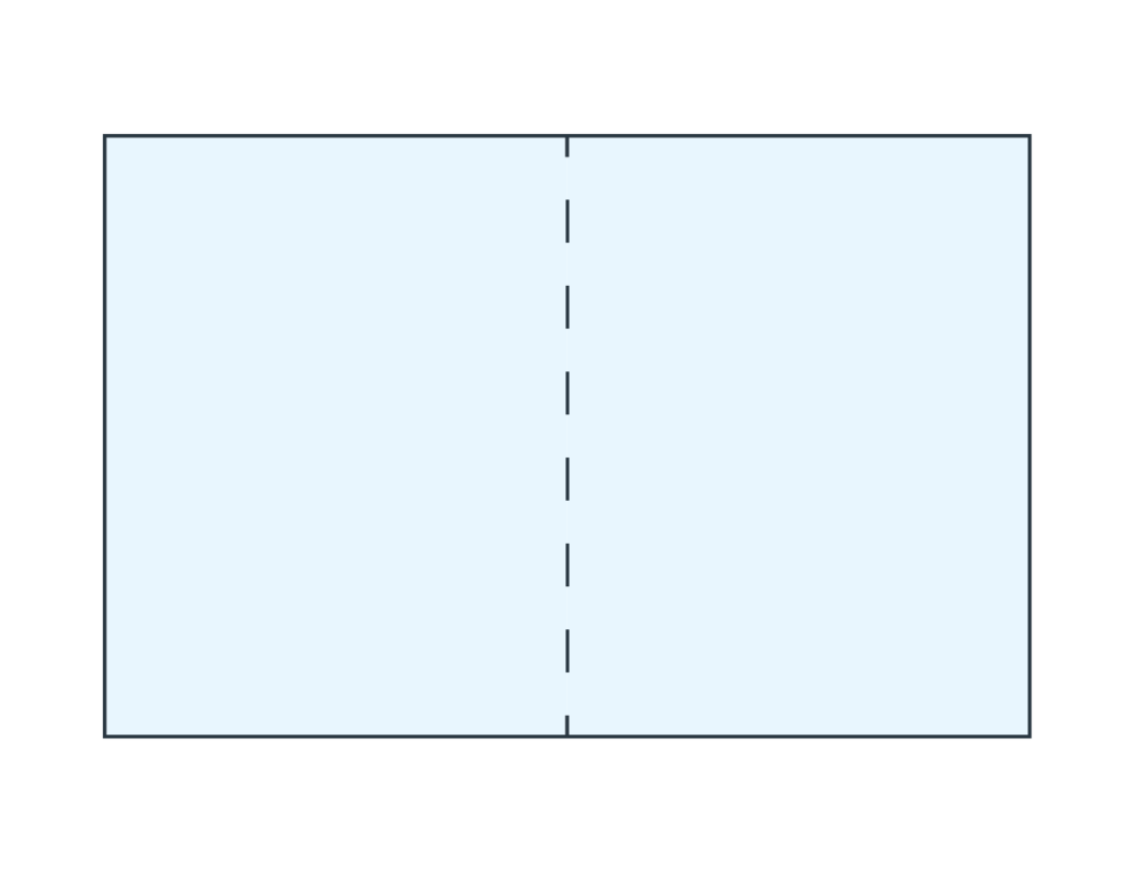 A graphic showing two pages next to each other, explaining what a spread is in a printed document 