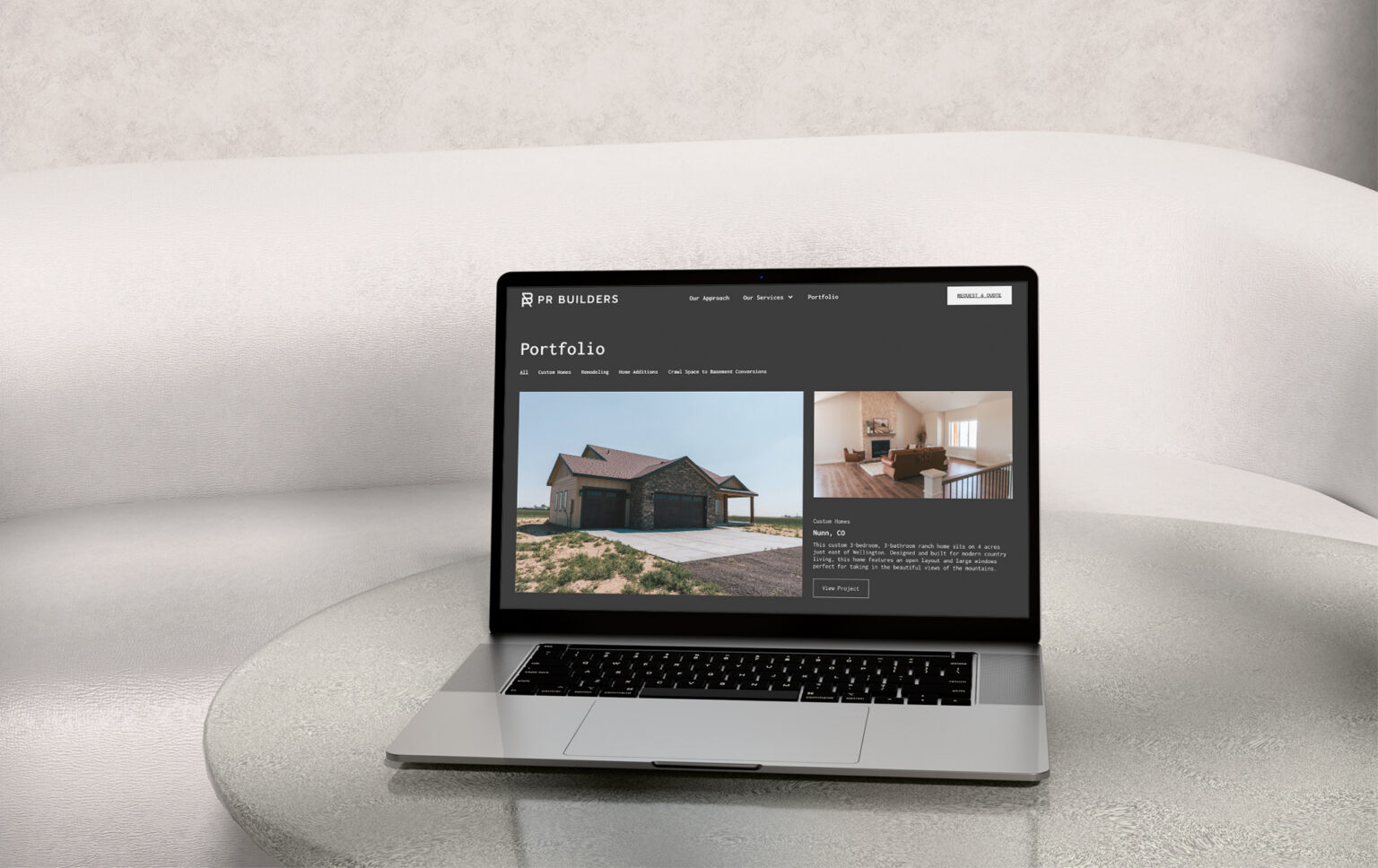 pr builders portfolio page
